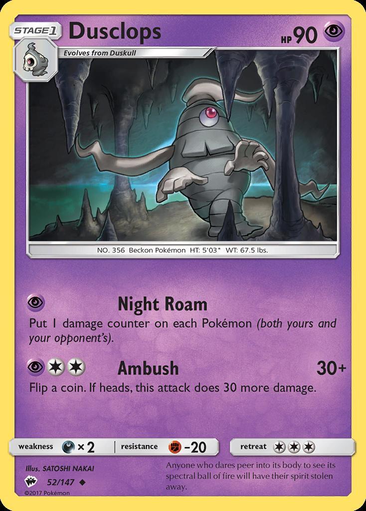 Pokemon Dusclops (52/173) Burning Shadows LP