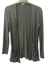 NWOT JUBZ M-L Black Stretch Viscose Long Sleeve Hip Length Lightweight Jacket
