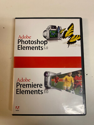 Adobe Photoshop Elements 5.0 Premiere Elements 3.0 PC Software Very Good