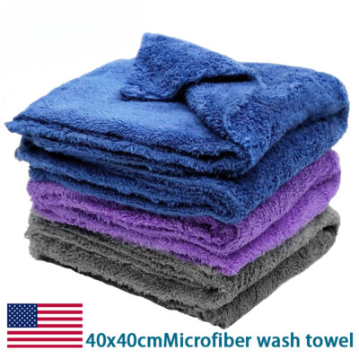 Car Wash Microfiber Towel Cleaning Drying Car Polishing Cloth Soft Edgeless Car`