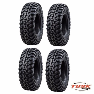Tusk Terrabite Radial 8 Ply UTV Tire Set 4 Tires Four 27x9-14   