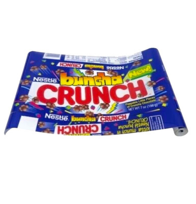 Nestle Buncha Crunch Candy Wrapper Factory End Roll Uncut Plastic