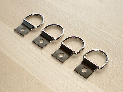 4 St. D-Ringe Edelstahl 27mm mit Befestigungsclip Zurrösen Zurrring Zurrbügel