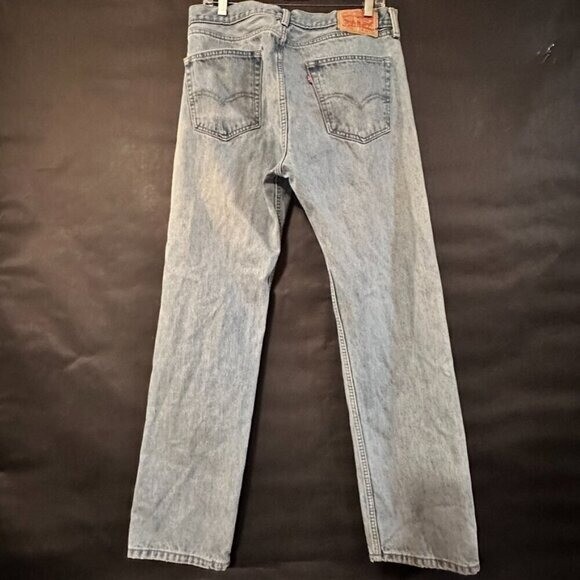 Levis 505 Jeans Light Blue Denim Waist 34" x 32"  Unisex Straight Vintage thumbnail 7