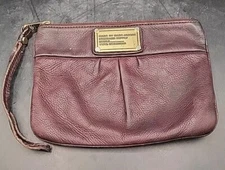 Marc by Marc Jacobs Caviar Leather Clutch in Plum Purple 