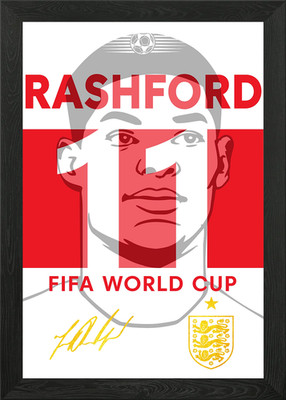 Marcus Rashford England Na gerahmtes Wandbild Poster Leinwanddruck Bild