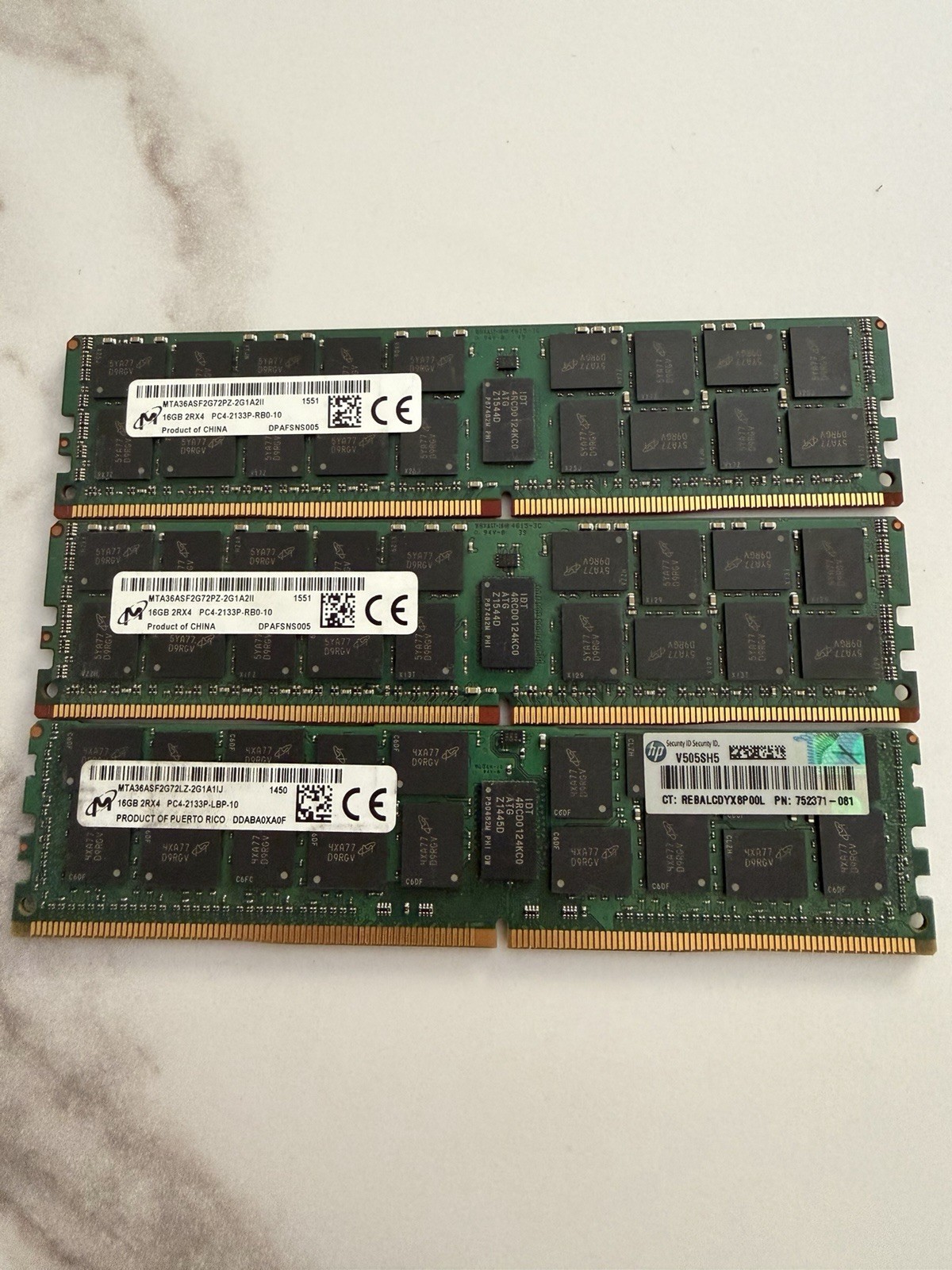RAM Server Micron  16GB DDR4 2133MHz 2Rx4 PC4-2133P MTA36ASF2G72PZ