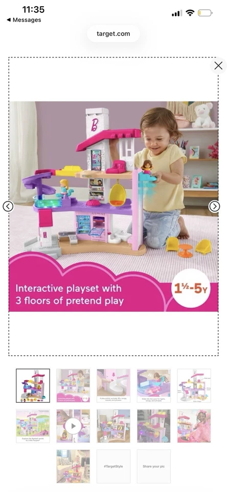 Fisher-Price Little People Barbie Little Dreamhouse Interactive Playset - Image 2 of 4