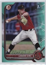 2022 Bowman Draft Aqua 97/199 Landon Sims #BD-72 z6b