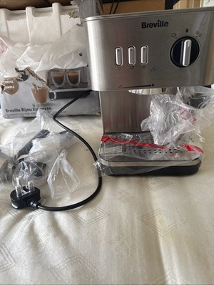 Breville Bijou Espresso Kaffeemaschine Silber Neu