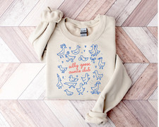 Silly Goose Auntie Club Sweatshirt Cute Funny Goose Crewneck Gift Tee