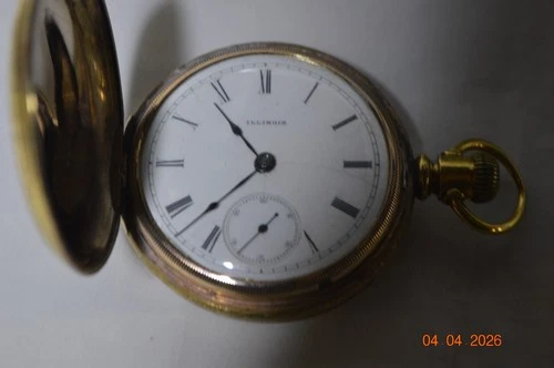 Vintage  Illinois 7 Jewel, gold plated pocket watch