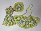 Vintage Clone Barbie Bundle Green Theme  Dress Apron