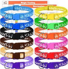 Puppy Litter Collars Super Soft Nylon Whelping Puppy Collars - Adjustable Litt
