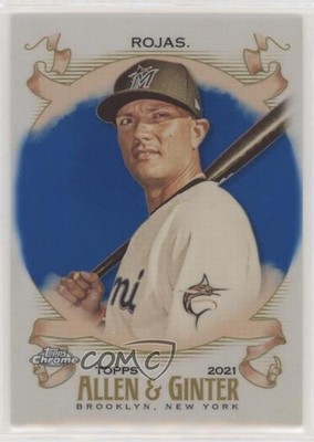 2021 Topps Allen & Ginter Chrome Blue Refractor 143/150 Miguel Rojas #284 fm0