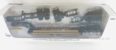 Diecast Masters 1/50 XL 120 Low-Pro HDG Outrigger Style Trailer w Jeep +2 Booste