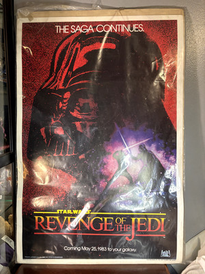 Star Wars Poster Revenge Of The Jedi Saga Continues Movie May 25