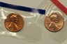 1989 P & D Uncirculated Lincoln Cents in Mint Cello, Free Shipping