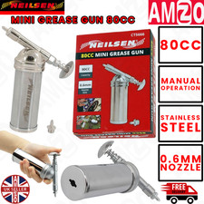 Image of Neilsen 80CC Mini Push Grease Gun Stainless Steel + 2 Tips 0.6mm CT5666