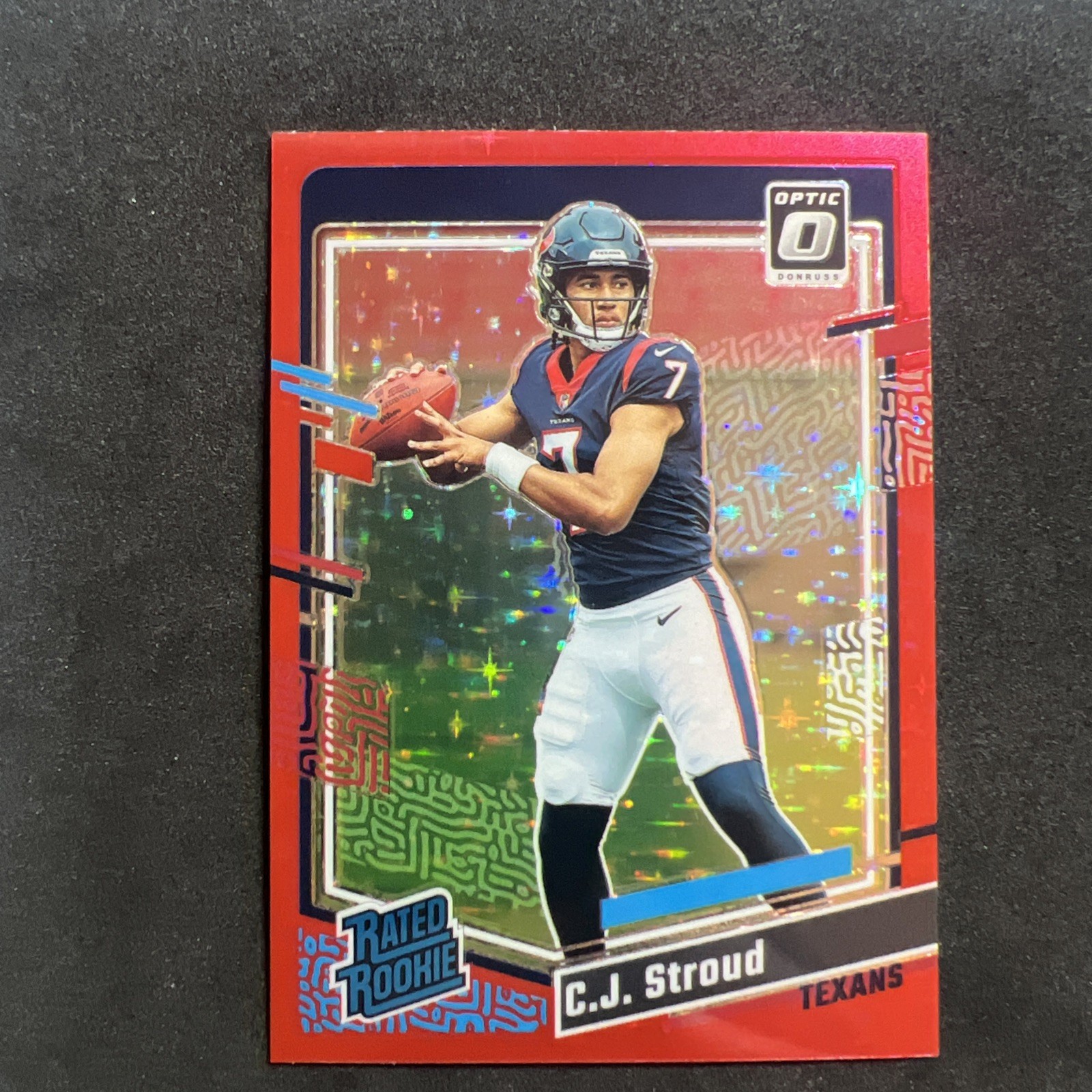 2023 Optic CJ Stroud Red Stars Prizm Refractor Rookie SSP RC #244 Texans