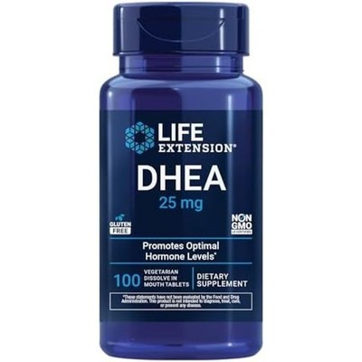 Life Extension DHEA 25 mg   Supplement for Hormone 100 Count (Pack of 1)