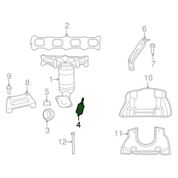 For Jeep Patriot 2007-2017 Mopar 05105616AA Exhaust Manifold Bolt Foto 3 de 4