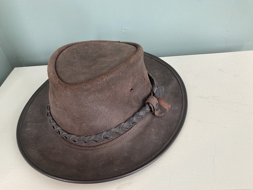 Original Australischer BC Hut Cowboyhut Aus Echtem Leder - Verstellbarer Reisehut