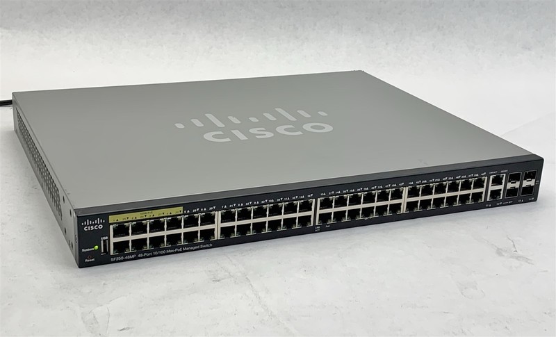 Cisco SF350-48MP-K9 V01 48-Port 10/100 MAX PoE Managed Network Switch