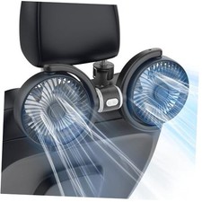 Car Fan USB Powered for Baby: Dual Car Cooling Fans for Backseat 3 Black Gray