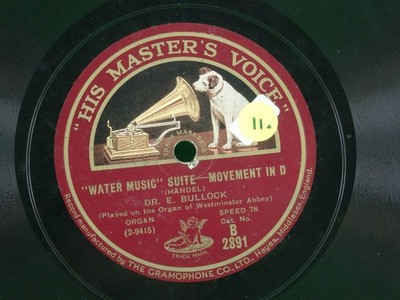 DR E BULLOCK PLAYING ORGAN OF WESTMINSTER ABBEY WATER MUSIC' SUITE MOVEME (449) 