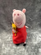 Ty PEPPA PIG w/TEDDY BEAR beanbag plush
