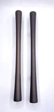 2 Large Hourglass Exterior Gate Pull Door Handles. 15 Inches Long! Dk Brown