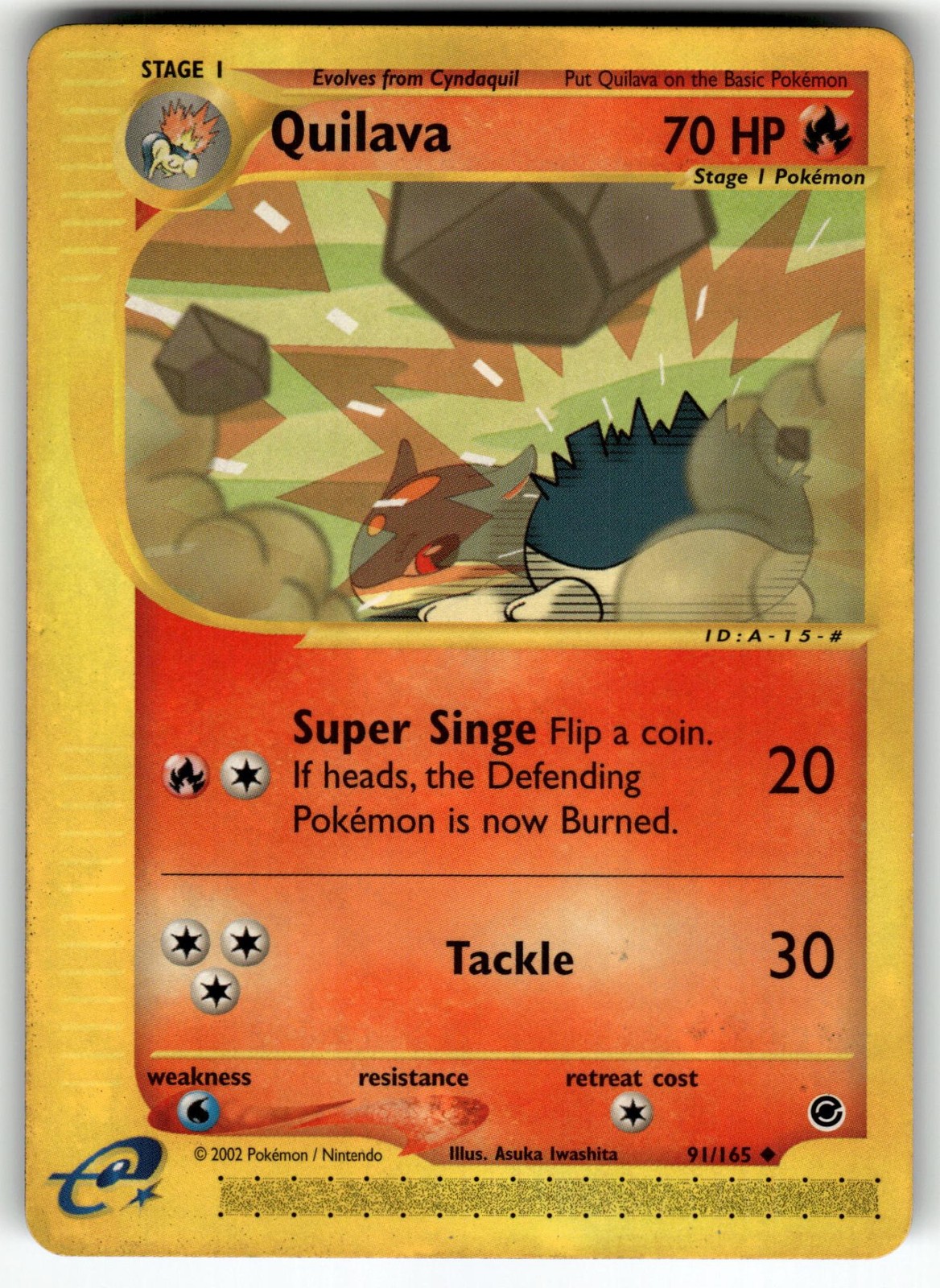 Quilava 91/165 Uncommon Expedition Base Set Pokemon Near Mint