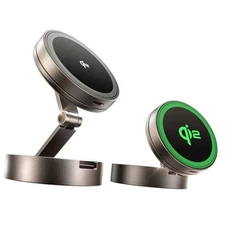  Qi2 15W MagSafe Car Mount Charger, Retractable with Long Arm & 360Rotation, 