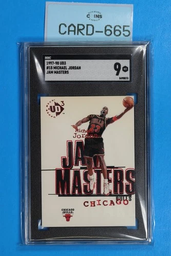 1997-98 UD3 #15 MICHAEL JORDAN JAM MASTERS SGC 9 MINT CARD-665