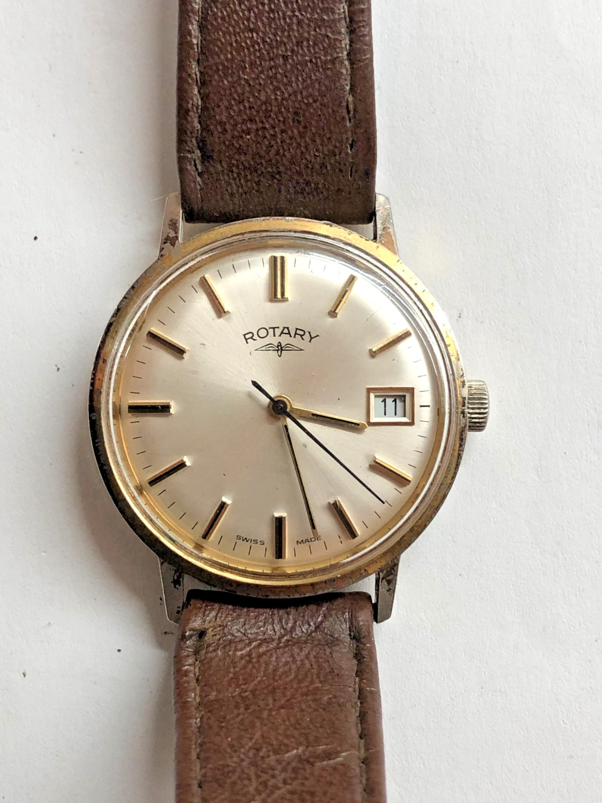 Mens watch Date Second Description Read Vintage & Hand Wind Swiss Rotary Hand, - VintageWatches.PK Mens watch Date Second Description Read Vintage & Hand Wind Swiss Rotary Hand, - vintagewatches.pk