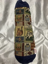 90’s BRAWNY Kitty CATS Plastic Bag HOLDER Tapestry REUSABLE Storage DISPENSER