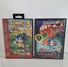 Sega Genesis Sonic the Hedgehog 2 And 3 Tested Working - No Manual