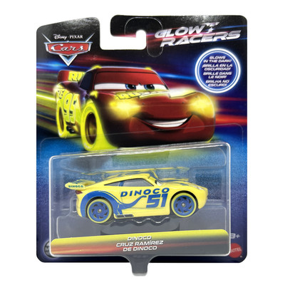 Disney Pixar Cars Glow Racers Toys Metal Vehicle 1:55 Scale Dinoco Cruz Ramirez