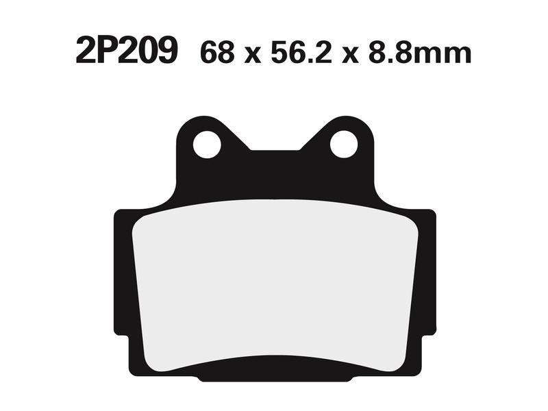 Plaquettes NISSIN 2P-209NS semi-métallique haute endurance pour route
