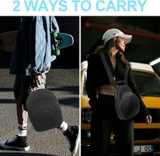 Hat Bag Organizer Baseball Caps Hard Case Carrier Travel One Black Adjustable
