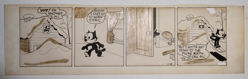 Felix the cat original daily strip by joe Oriolo, January 15, 1964