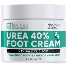 Lavinso Urea Cream 40 Percent for Feet with Maximum Strength - Foot Cream for...