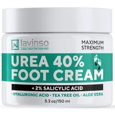 Lavinso Urea Cream 40 Percent for Feet with Maximum Strength - Foot Cream for...