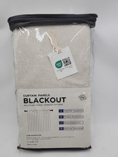 NEW Unbranded 2-Panel Blackout Curtains - Cream 50" x 96"