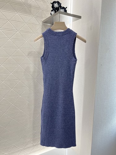 2025 spring summer knit sundress slim sleeveless high quality dress - Picture 5 of 7