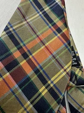 Men’s Bow Tie Madras Plaid Wedding Event Professional Dressy Preppy Warm Tones