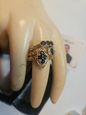 3 Gems En Vogue 925 Sterling Silver Blue Sapp...