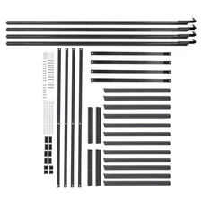 Black Cargo Shipping Container Shelving Brackets 4pcs Set 19.6'' x 59.3''