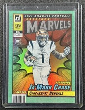 JA'MARR CHASE 2021 PANINI DONRUSS #GM-JMC ROOKIE GRIDIRON MARVELS SP RC BENGALS